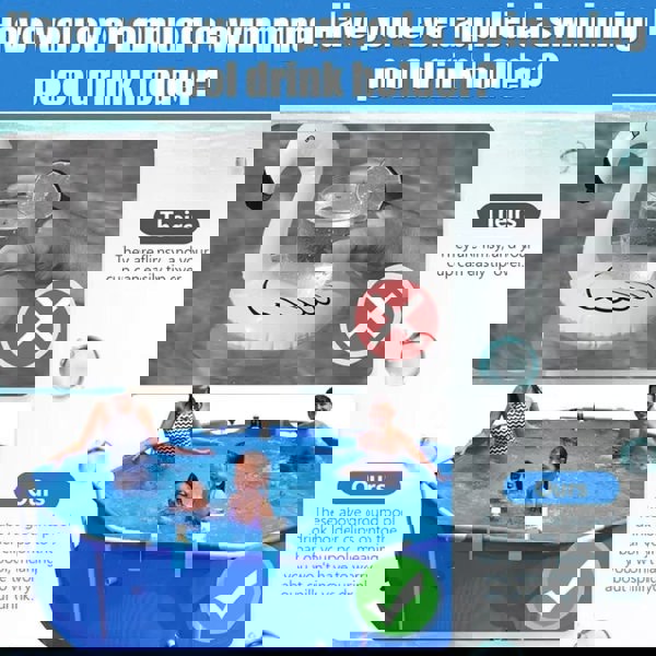 Swimming Pool Water Cup Holder - Set of 1/4 Drink Storage Shelves for Above-Ground Pools