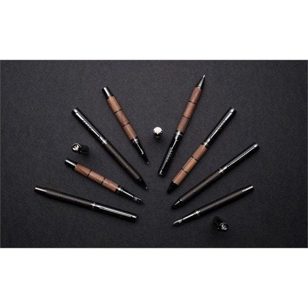 Tom Hessin Revolution Collection Rustic Mechanical Pencil with Wooden Barrel & Gunmetal Trim
