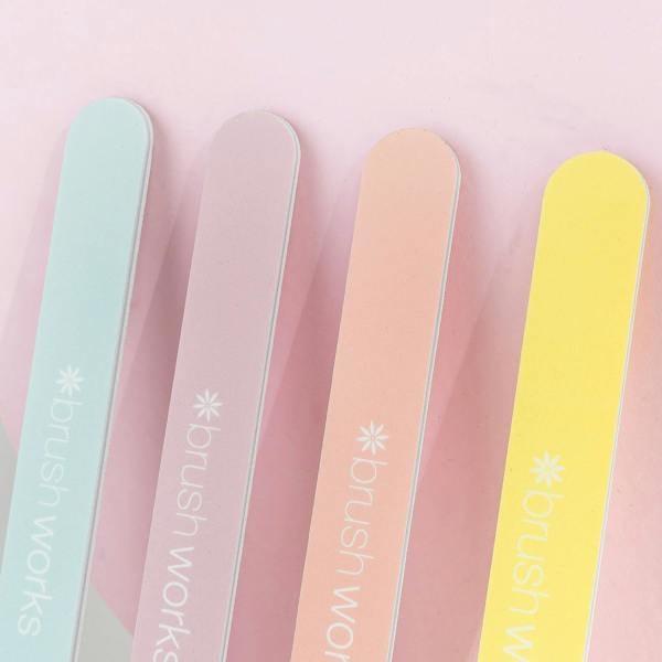 Brushworks Coloured Nail Files - 4 Pack