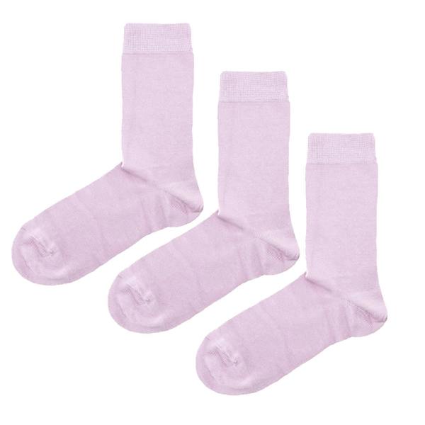 Jemsox Luxury Socks Multipack 3 Pairs / 5-Pairs Lavender Purple Plain Colour Men's Crew Socks Size 7-12