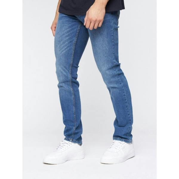 Crosshatch Mens Malcom Slim Jeans - Stonewash