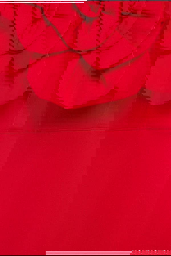 Scuba Crepe Bandeau Rose Maxi Dress - Red DR4243