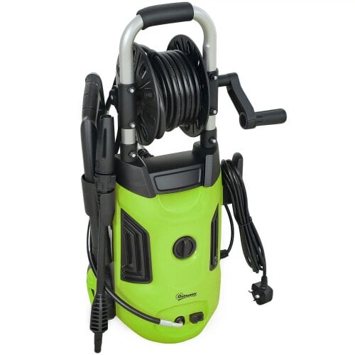 Bobobiy 1800W High Pressure Washer, 150 Bar Pressure, 420 L/h Flow, 6M Hose, Steel Handle Car Driveway, Green