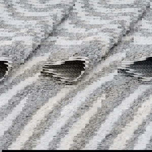 Moodi Shaggy Grey Rug, scandinavian design, underfloor heating | THE RUGS