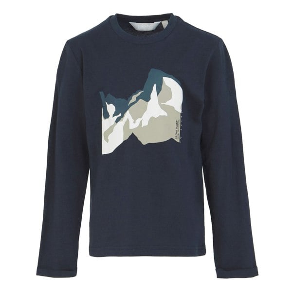 Regatta Childrens/Kids Wenbie III Mountain Long-Sleeved T-Shirt - Navy