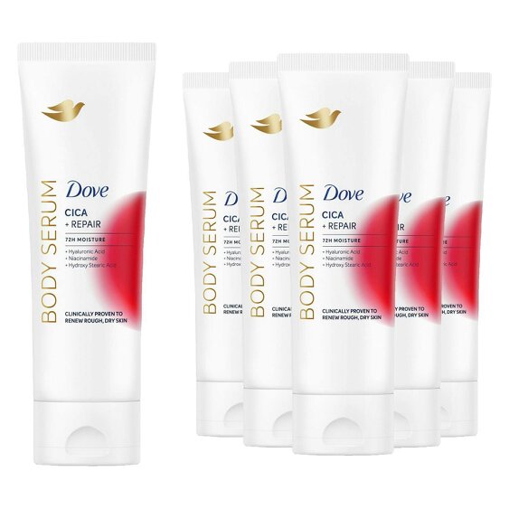 Dove Cica Repair Body Serum 6 Pack, Niacinamide Moisturiser, 6x200ml