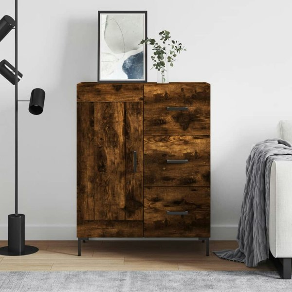 Berkfield Sideboard Smoked Oak 69.5x34x90 cm Engineered Wood