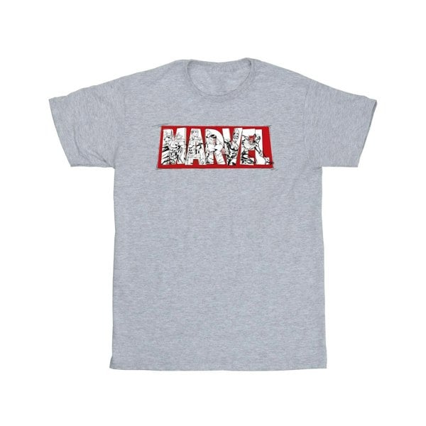 Marvel Mens Avengers Infill T-Shirt - Sports Grey