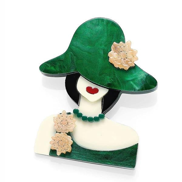 Museum Selection Golden Twenties Lady Acrylic Brooch