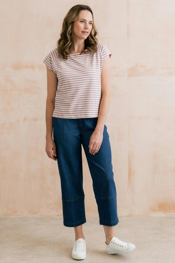 Lily & Me Tidal Soft Pink Stripe T-Shirt