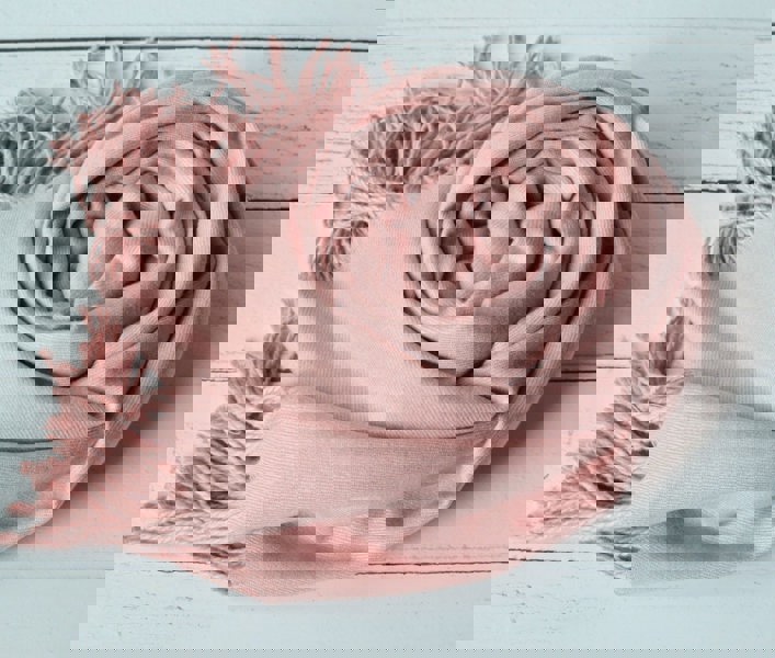 Antonia York Dusky Pink Pashmina Drew Super Soft Large Special Occasion Wrap with Tassels