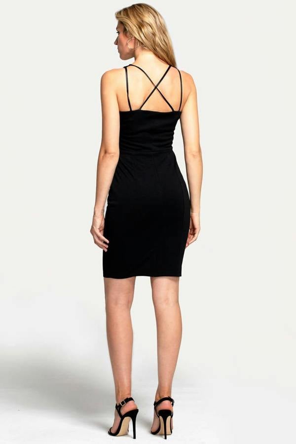 HotSquash Spaghetti Strap Ponte Dress