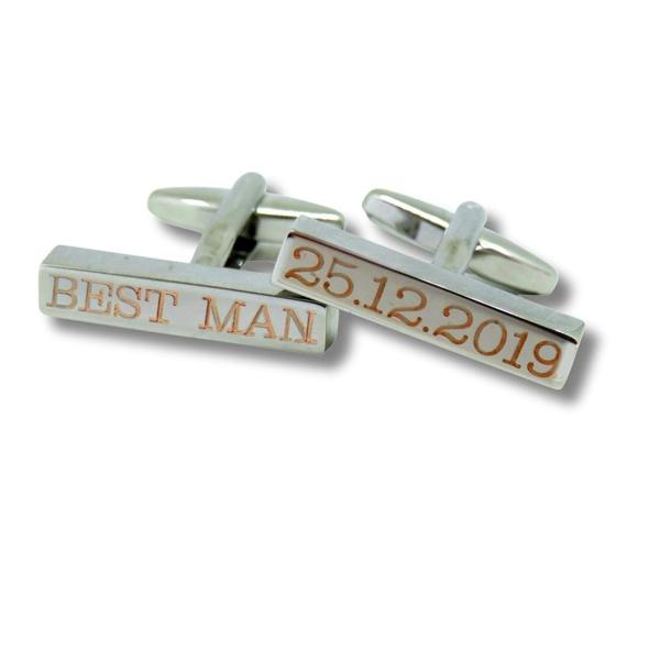Aye Do Gifts Personalised Clarendon Bar Cufflinks