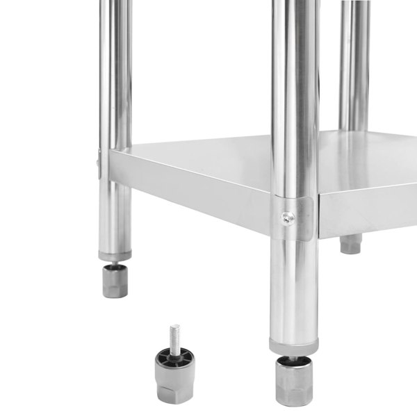 Berkfield Kitchen Work Table with Backsplash 80x60x93 cm Stainless Steel