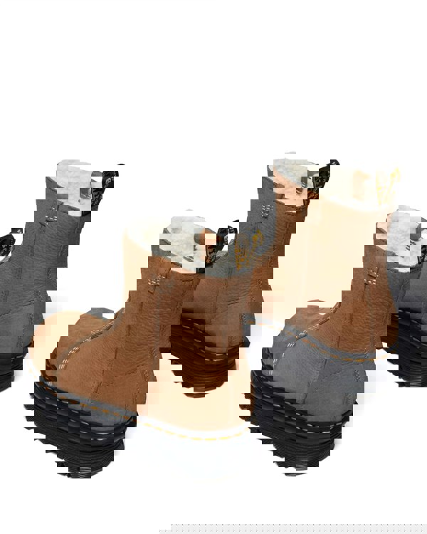 Dr. Martens Zebzag Rigger Milled Nubuck Women's Desert Brown Boots