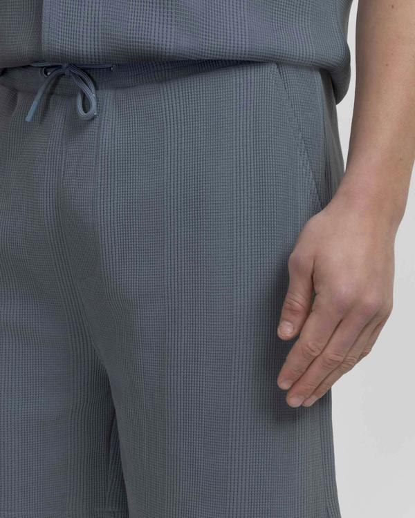 Steel & Jelly Charlton - Stripe Jacquard Waffle Shorts