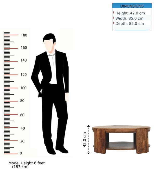 Artisan Furniture Solid Wood Savoy Leather Coffee Table