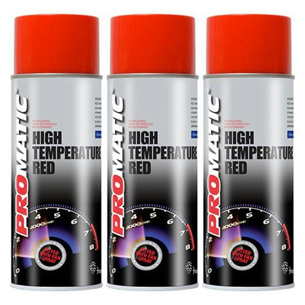 Promatic 3X Promatic Red High Temperature Spray Paint 400ml
