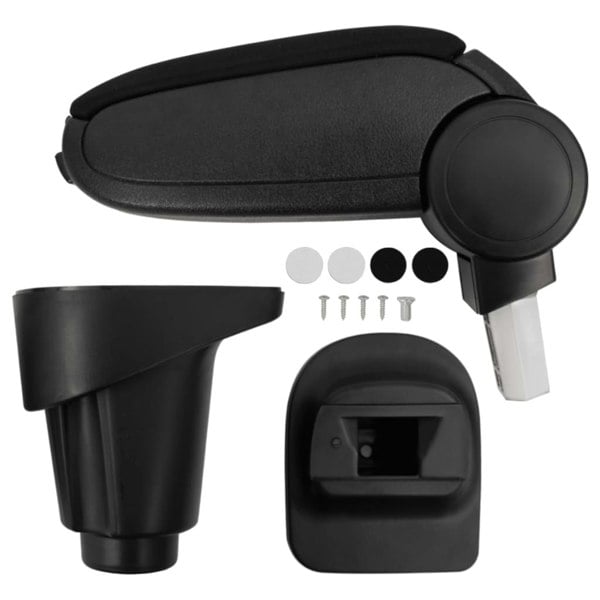 Berkfield Car Armrest Black 14x35x(37-53) cm ABS