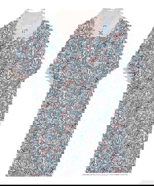 Lambretta Mens Classic Paisley Print Mod Retro Ska Casual Polo