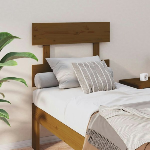 Berkfield Bed Headboard Honey Brown 93.5x3x81 cm Solid Wood Pine