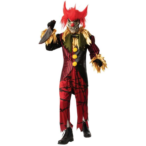 Bristol Novelty Unisex Adult Crazy Clown Costume - Red/Black - 