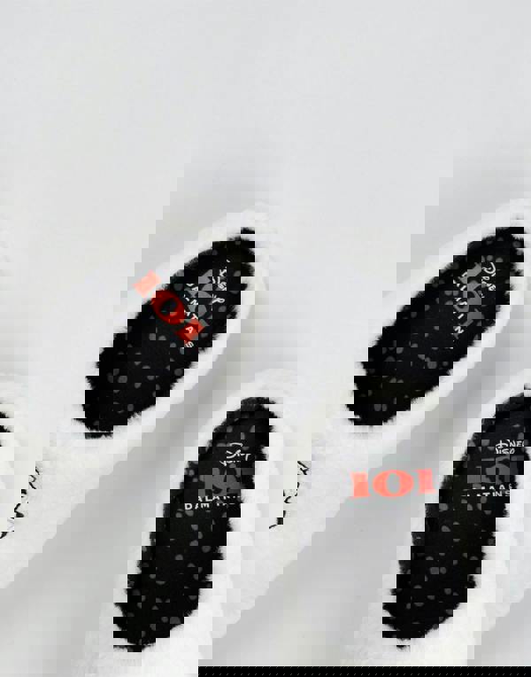 Disney Womens White 101 Dalmatians Mule Slippers