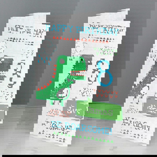 Personalised Memento Company Personalised 'Be Roarsome' Dinosaur Card