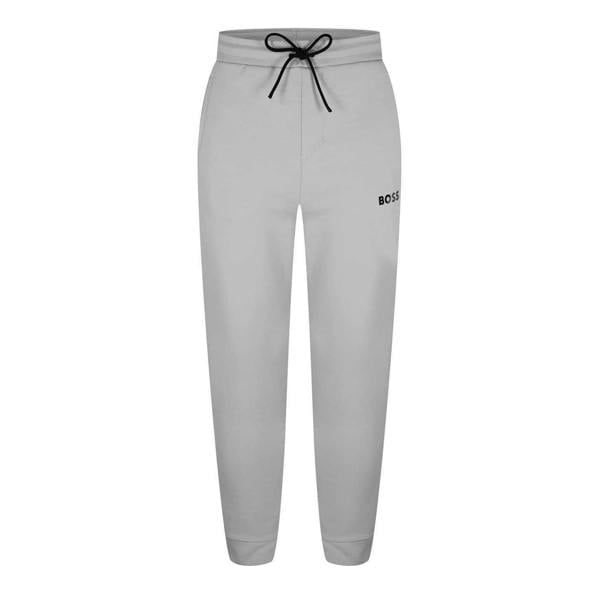 Boss Mens Hadiko Cotton Blend Jogging Bottoms - Light Grey - 