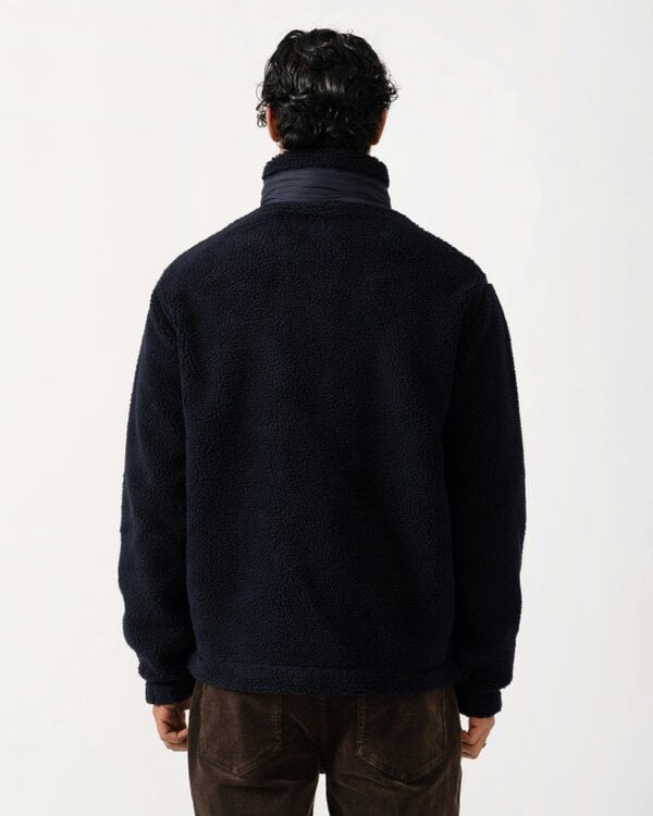 GANT Mens Patch Pocket Fleece Jacket - 433 Evening Blue