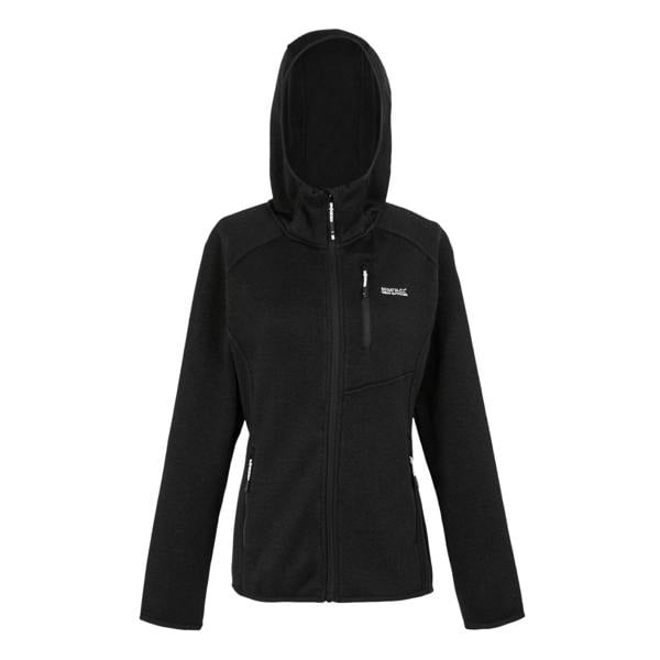 Regatta Womens/Ladies Newhill Marl Hooded Fleece Jacket - Black