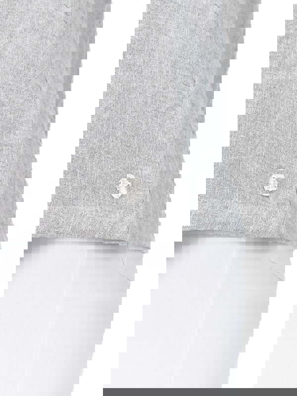 PennyPlain Asymmetric Hem Top - Salt & Pepper