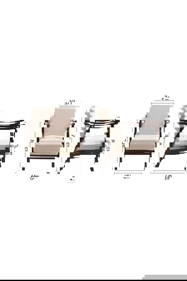 Living and Home Wooden Single Armchair Sofa Accent Chair