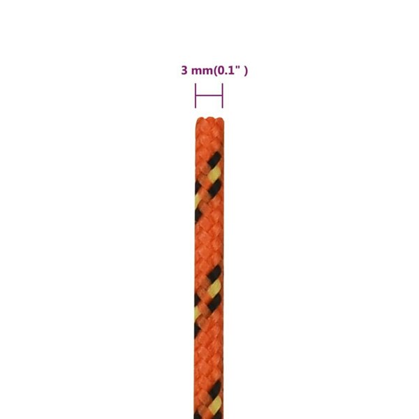 Berkfield Boat Rope Orange 3 mm 50 m Polypropylene