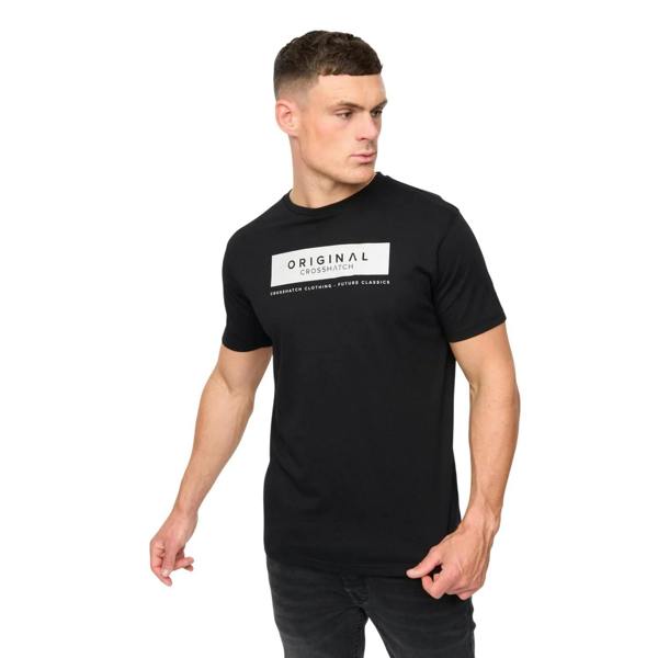 Crosshatch Mens Jamstate T-Shirt - Black - 