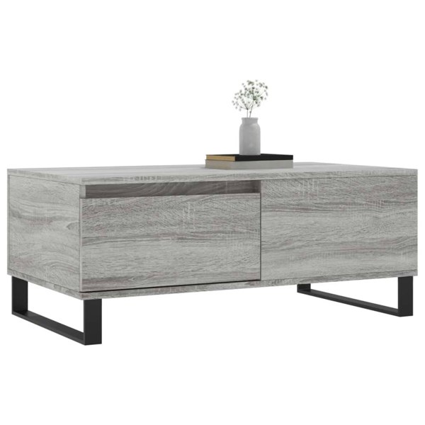 Berkfield Coffee Table Grey Sonoma 90x50x36.5 cm Engineered Wood