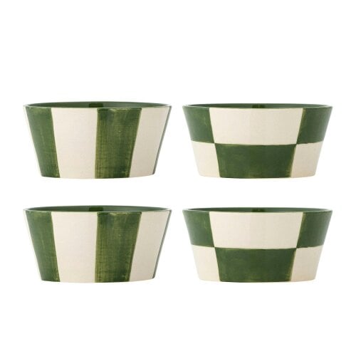 Love Frankie Emerald & Bone Bowls - Checks or Stripes