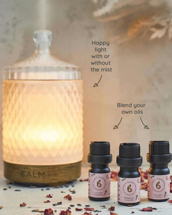 B Calm Hand-Painted Cut Glass Aroma Diffuser