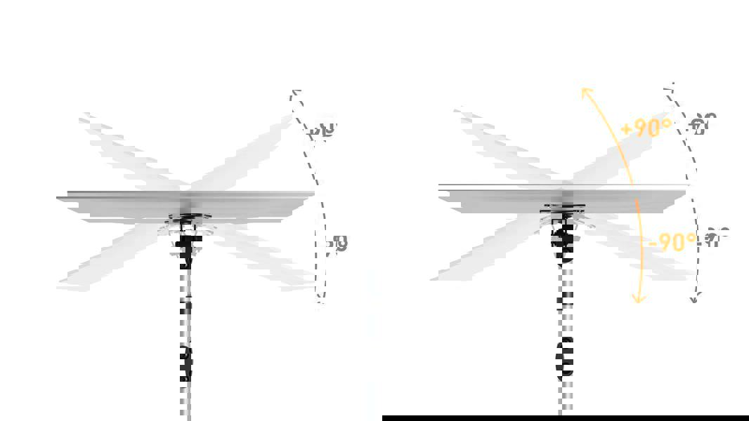 Durable SELECT Monitor Mount Desk Clamp for 1 Screen | 13 - 27" | Gloss Silver