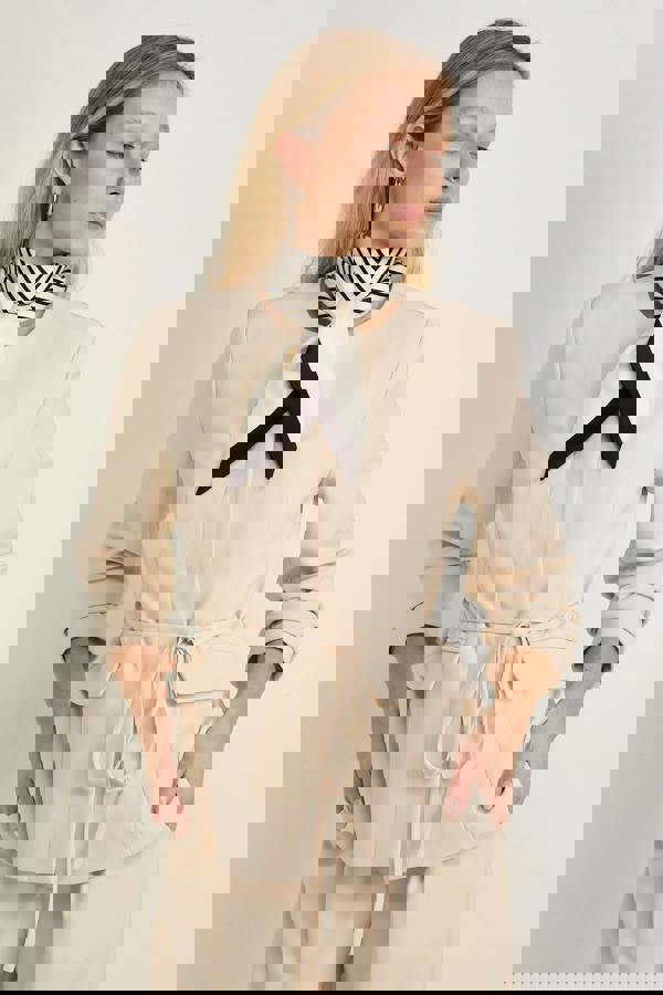 GWD Skinny Black & White Stripe Silk Scarf