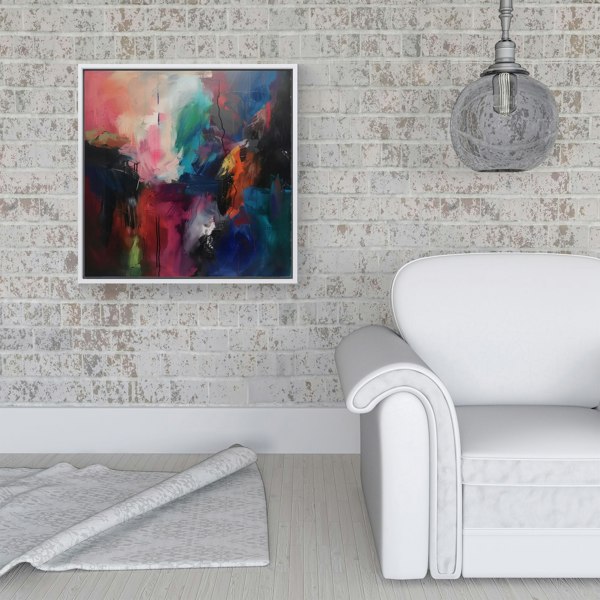 Warren Reed Cosmic Fusion: Colours Of The Universe Framed Canvas