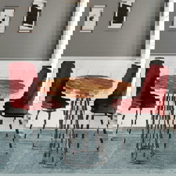 IH Design Dahila Reclaimed Boat Wood Round Dining Table