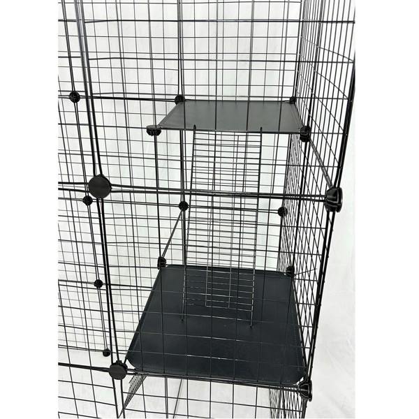 Gr8 Home Large 4 Tier Cat Cage Playpen Enclosure Pet Kitten Kennel Metal Wire Crate Box