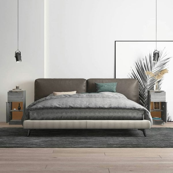 Berkfield Sideboards 2 pcs Grey Sonoma 30x30x70 cm Engineered Wood