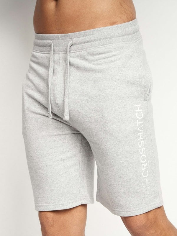 Crosshatch Bengston Jog Shorts Grey Marl