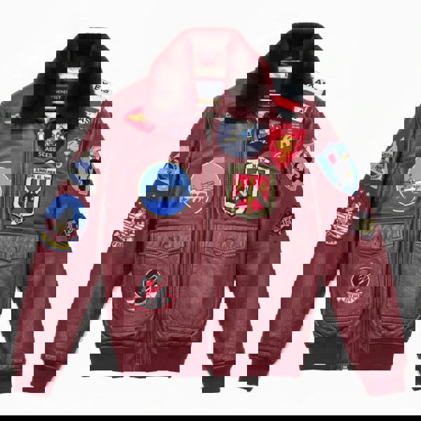 Leather Company Men's Cowhide Top Gun Maverick Leather Aviator Bomber Jacket