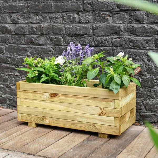 Cerland Baroque Rectangular Planter 70cm x 30cm 31L Traditional Garden Planter