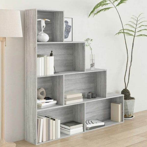Berkfield Book Cabinet Grey Sonoma 155x24x160 cm