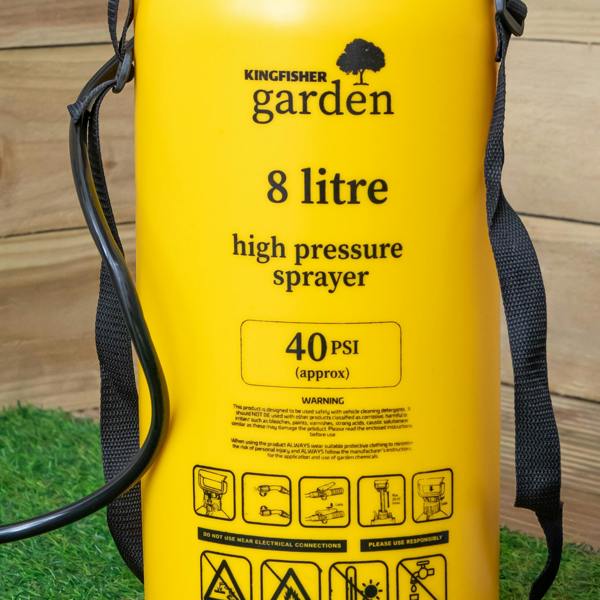 Samuel Alexander 8 Litre High Pressure Garden Sprayer/Cleaner Weed Killer Grass/Lawn Bike Car
