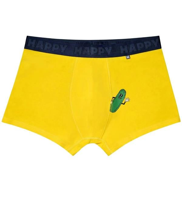 Happy Socks Gherkin Boxer Trunk, Yellow